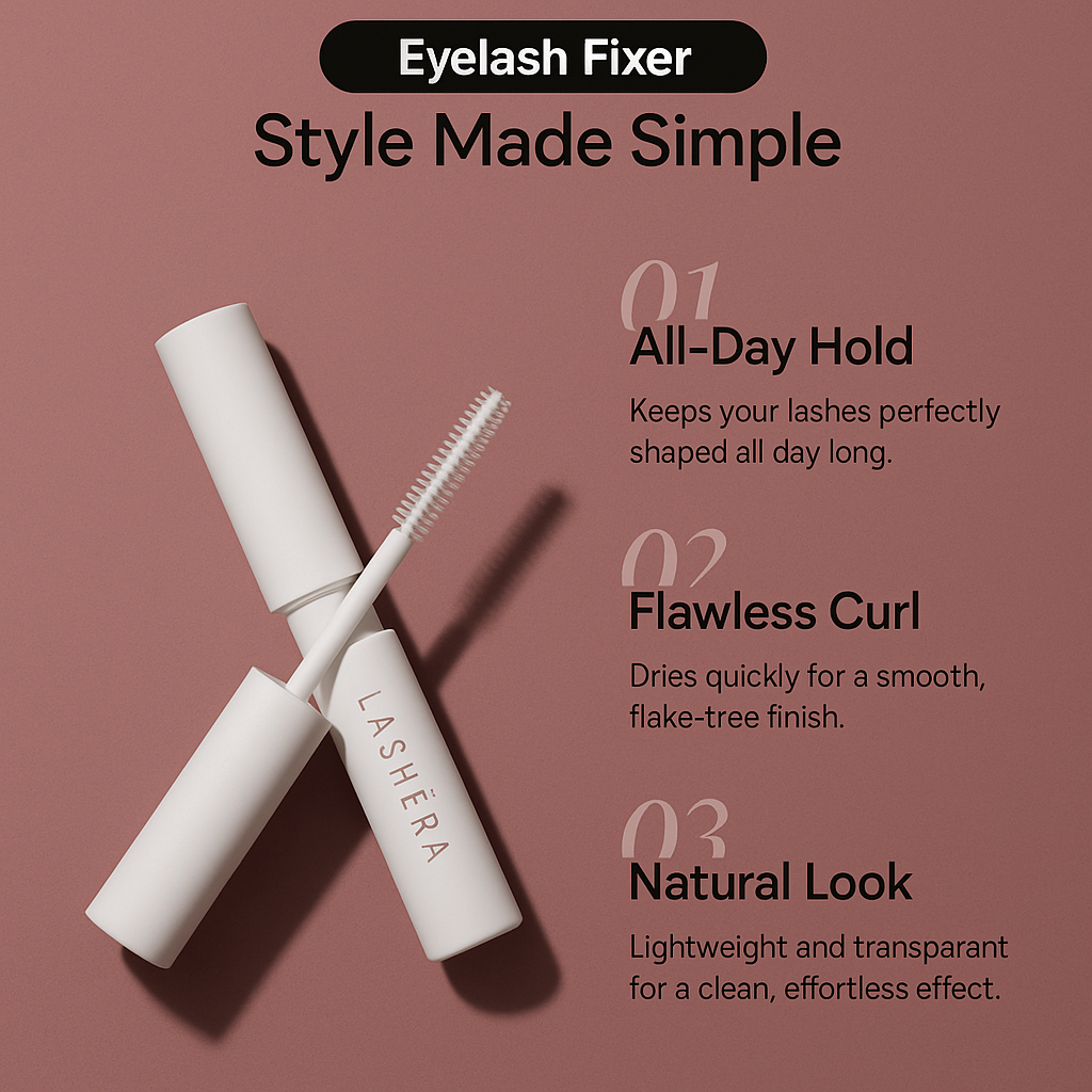 Lashéra Eyelash Fixer – Clear Primer Gel for Magnetic Lash Hold
